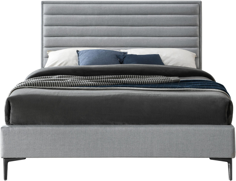Hunter Grey Linen Queen Bed - All Brands Furniture (NJ)
