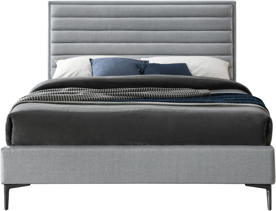 Hunter Grey Linen King Bed