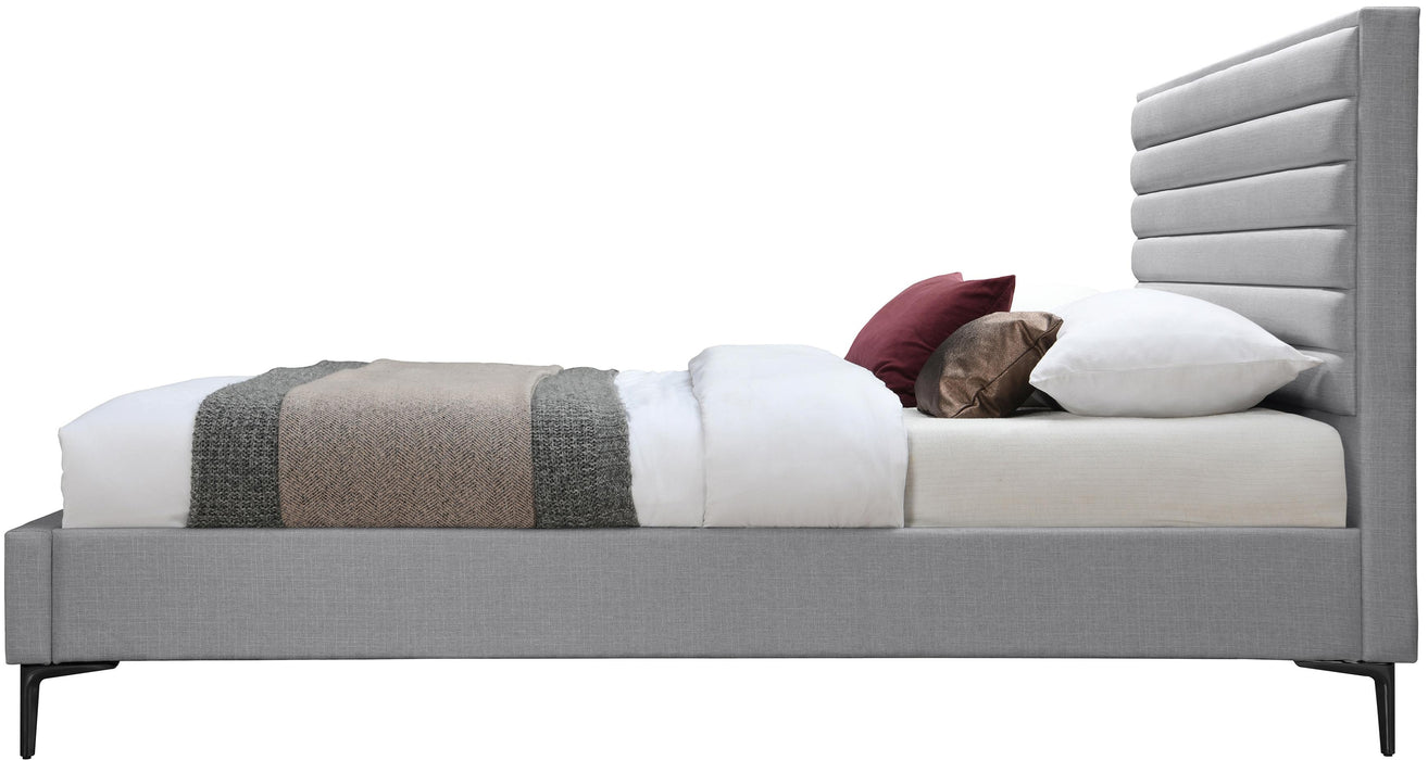 Hunter Grey Linen Queen Bed - All Brands Furniture (NJ)