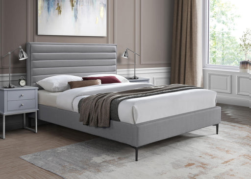 Hunter Grey Linen King Bed - All Brands Furniture (NJ)