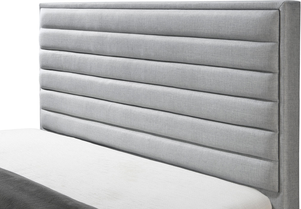 Hunter Grey Linen Queen Bed - All Brands Furniture (NJ)