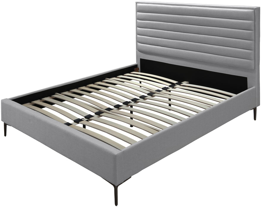Hunter Grey Linen Queen Bed - All Brands Furniture (NJ)