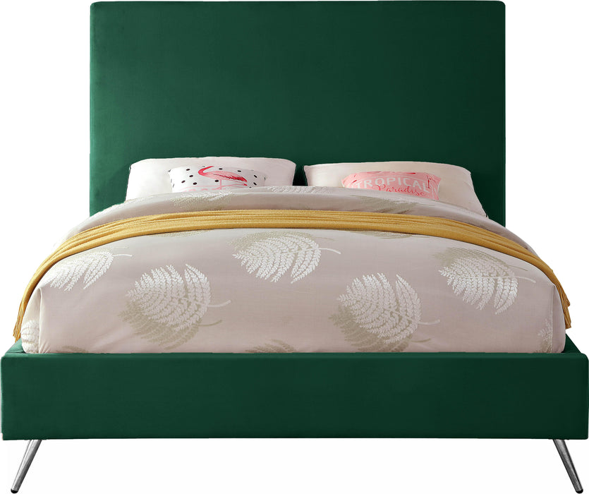 Jasmine Green Velvet Full Bed - All Brands Furniture (NJ)