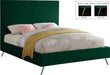 Jasmine Green Velvet Queen Bed - All Brands Furniture (NJ)