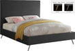 Jasmine Grey Velvet Queen Bed - All Brands Furniture (NJ)