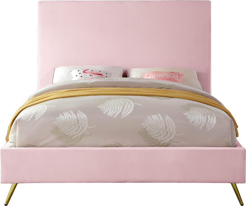 Jasmine Pink Velvet Full Bed - All Brands Furniture (NJ)