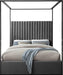 Jax Grey Velvet Queen Bed - All Brands Furniture (NJ)