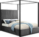 Jax Grey Velvet Queen Bed - All Brands Furniture (NJ)