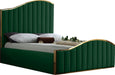 Jolie Green Velvet Queen Bed (3 Boxes) - All Brands Furniture (NJ)