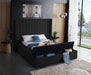 Kiki Black Velvet King Bed (3 Boxes) - All Brands Furniture (NJ)