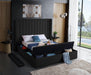 Kiki Black Velvet Queen Bed (3 Boxes) - All Brands Furniture (NJ)