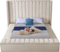 Kiki Cream Velvet King Bed (3 Boxes) - All Brands Furniture (NJ)