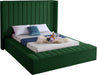 Kiki Green Velvet Queen Bed (3 Boxes) - All Brands Furniture (NJ)