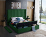 Kiki Green Velvet Queen Bed (3 Boxes) - All Brands Furniture (NJ)