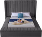Kiki Grey Velvet Queen Bed (3 Boxes) - All Brands Furniture (NJ)
