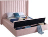 Kiki Pink Velvet Queen Bed (3 Boxes) - All Brands Furniture (NJ)