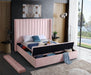 Kiki Pink Velvet Queen Bed (3 Boxes) - All Brands Furniture (NJ)