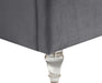 Kira Grey Velvet Queen Bed - All Brands Furniture (NJ)