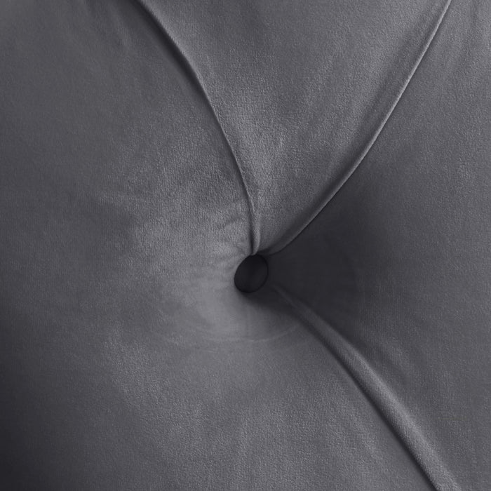 Kira Grey Velvet Queen Bed - All Brands Furniture (NJ)