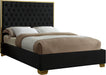 Lana Black Velvet King Bed - All Brands Furniture (NJ)