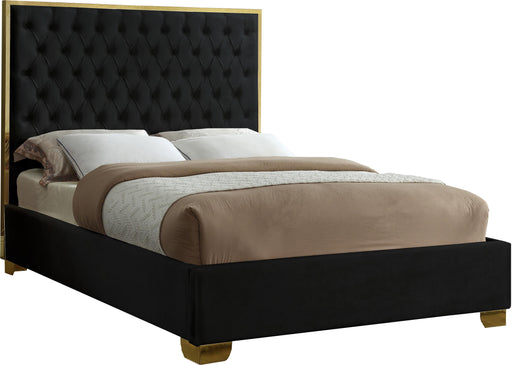Lana Black Velvet King Bed - All Brands Furniture (NJ)