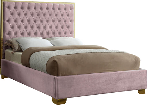 Lana Pink Velvet King Bed - All Brands Furniture (NJ)