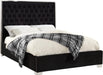 Lexi Black Velvet Queen Bed - All Brands Furniture (NJ)