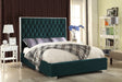 Lexi Green Velvet Queen Bed - All Brands Furniture (NJ)