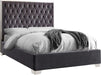 Lexi Grey Velvet Queen Bed - All Brands Furniture (NJ)