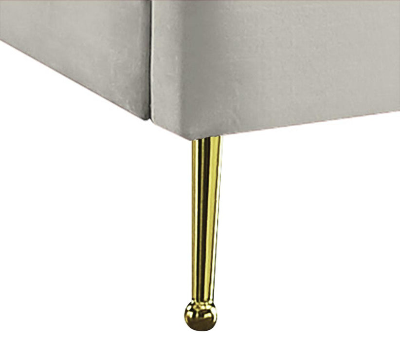 Lily Cream Velvet Queen Bed - All Brands Furniture (NJ)