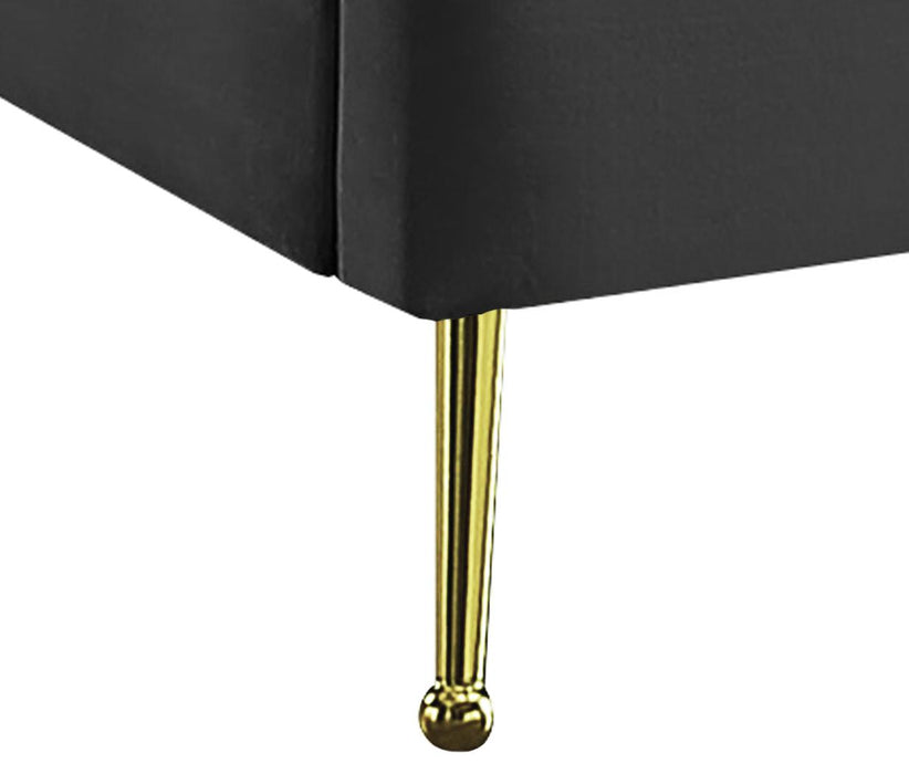 Lily Grey Velvet Full Bed - All Brands Furniture (NJ)