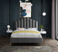 Lily Grey Velvet Queen Bed - All Brands Furniture (NJ)