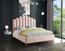 Lily Pink Velvet King Bed - All Brands Furniture (NJ)