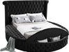 Luxus Black Velvet King Bed (3 Boxes) - All Brands Furniture (NJ)