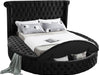 Luxus Black Velvet Queen Bed (3 Boxes) - All Brands Furniture (NJ)