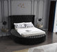 Luxus Black Velvet King Bed (3 Boxes) - All Brands Furniture (NJ)