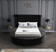 Luxus Black Velvet King Bed (3 Boxes) - All Brands Furniture (NJ)