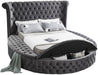 Luxus Grey Velvet Queen Bed (3 Boxes) - All Brands Furniture (NJ)