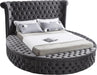 Luxus Grey Velvet Queen Bed (3 Boxes) - All Brands Furniture (NJ)