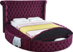 Luxus Purple Velvet King Bed - All Brands Furniture (NJ)