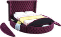 Luxus Purple Velvet King Bed - All Brands Furniture (NJ)
