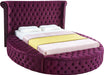 Luxus Purple Velvet King Bed - All Brands Furniture (NJ)
