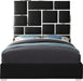 Milan Black Faux Leather Queen Bed - All Brands Furniture (NJ)
