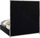 Milan Black Faux Leather Queen Bed - All Brands Furniture (NJ)