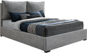 Misha Light Grey Polyester Fabric King Bed (3 Boxes) - All Brands Furniture (NJ)