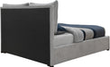 Misha Light Grey Polyester Fabric King Bed (3 Boxes) - All Brands Furniture (NJ)