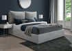 Misha Light Grey Polyester Fabric Queen Bed (3 Boxes) - All Brands Furniture (NJ)