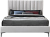 Nadia Cream Velvet Queen Bed - All Brands Furniture (NJ)