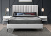 Nadia Cream Velvet Queen Bed - All Brands Furniture (NJ)