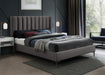 Nadia Grey Velvet Queen Bed - All Brands Furniture (NJ)